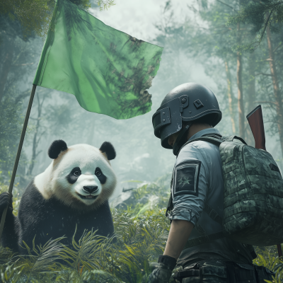 Helmet Guy with Panda