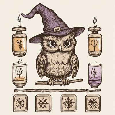 Owl in Witch Hat