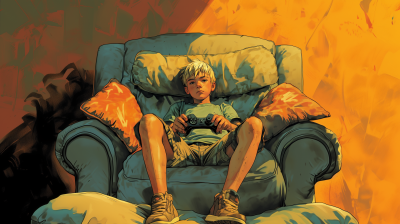 Young Boy in Cargo Shorts