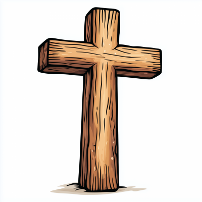 Wooden Cross Illustration