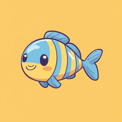 Kawaii Fish Illustration