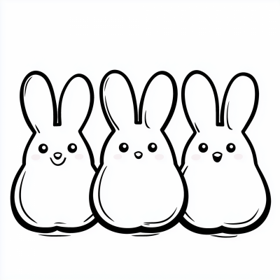 Kawaii Peeps Illustration