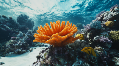 Vibrant Orange Staghorn Coral