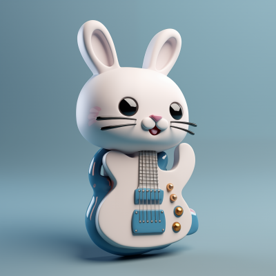 Chibi 3D Toy Guitar