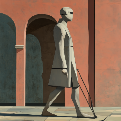 Futuristic Walking Figure