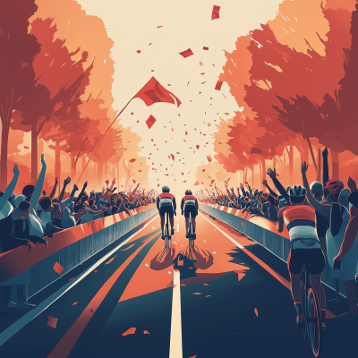 Cycling Race Finish Line