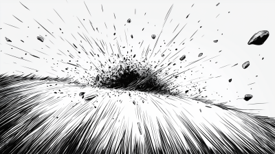 Simple Line Art of Impact