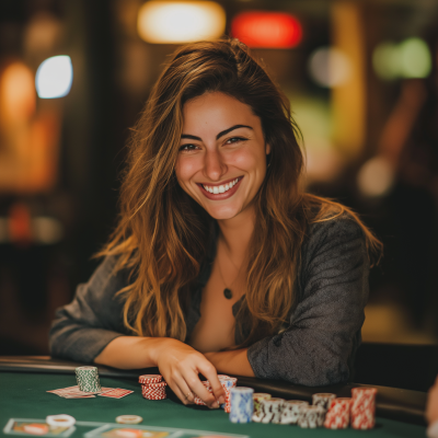 Happy Gambling Player Portrait