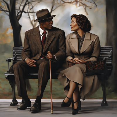Stylish Couple in the Park