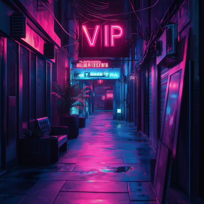 Neon Alley Scene