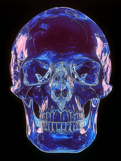 Symmetrical Glass Skull Portrait