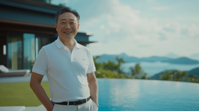 Retired Man by the Pool