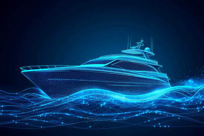 Futuristic AI Yacht