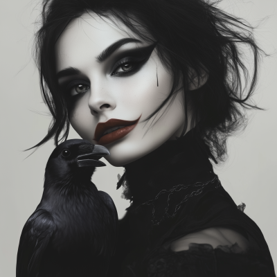 Photo Realistic Crow Character