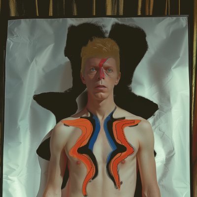 Realistic Portrait of David Bowie