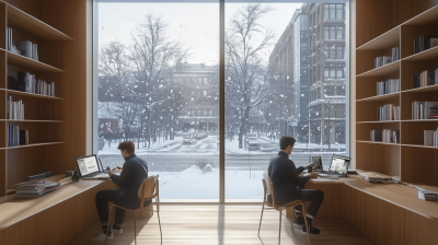 Cozy Modern Study Space
