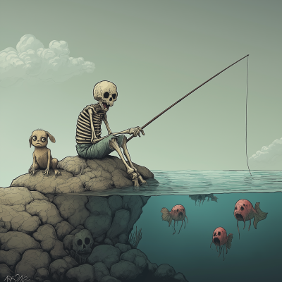 Complacent Zombie Fishing