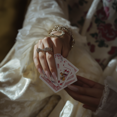 Elegant Hand with Playing Cards