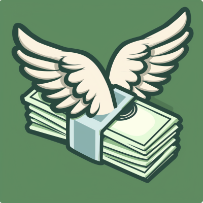 Flying Money Sticker