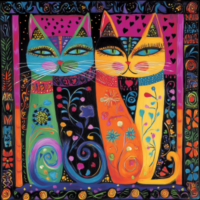 Colorful Multi Cat Design