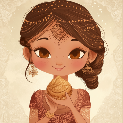 Cute Henna Girl Avatar