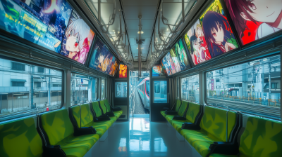 Futuristic Japanese Train Interior