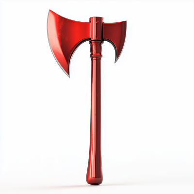 Shiny Red Steel Axe