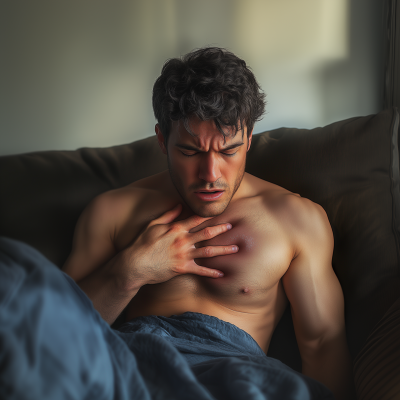 Man in Distress at Home