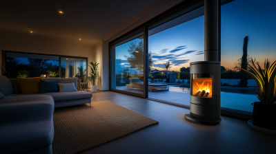 Modern Living Room with Pellet Stove