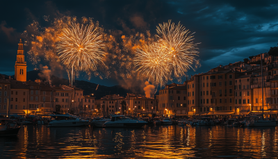 Golden Fireworks in Corsica