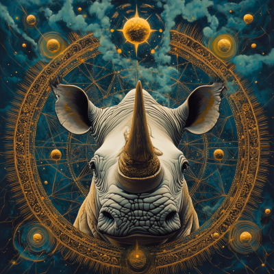 Intricate Rhinoceros Mandala