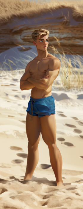 Handsome Young Swimmer