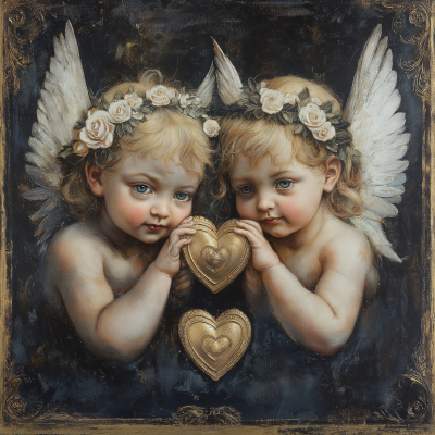 Cherubs and Hearts