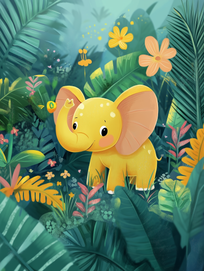 Cute Jungle Scene