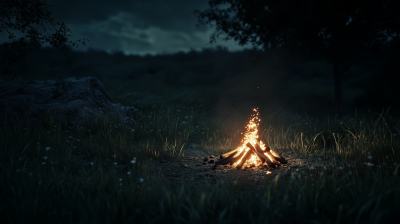 Campfire in the Meadow