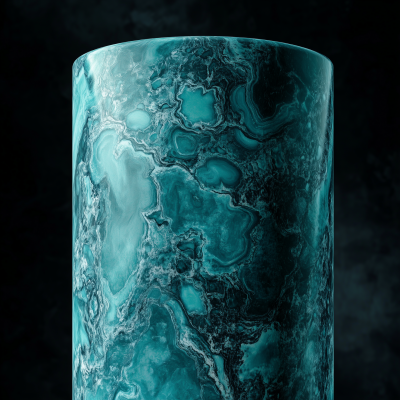 Turquoise Marble Cylinder