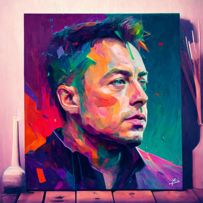 Abstract Oil Painting of Musk