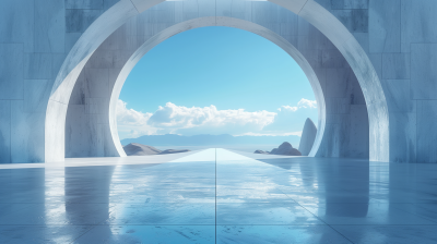 Futuristic Stone Archway