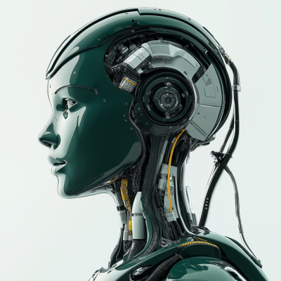 Rich Dark Green AI Robot