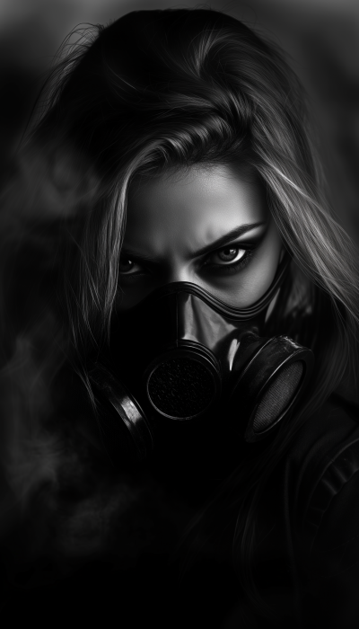 Mysterious Gas Mask Portrait