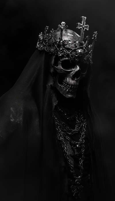 Dressed Skeleton with Crown