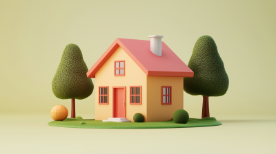 Ugly 3D House Illustration