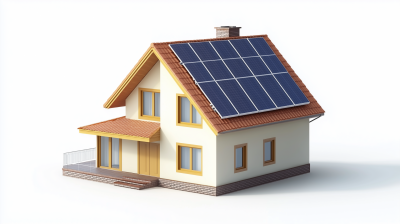 3D Solar House Illustration