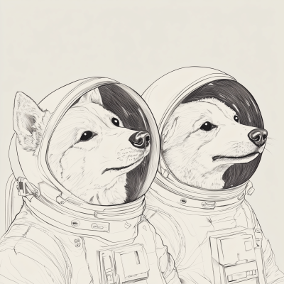 Belka and Strelka in Space