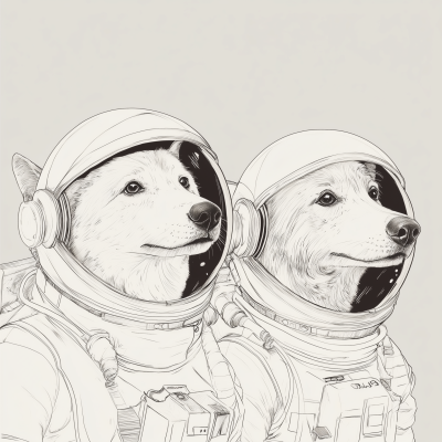 Belka and Strelka in Space