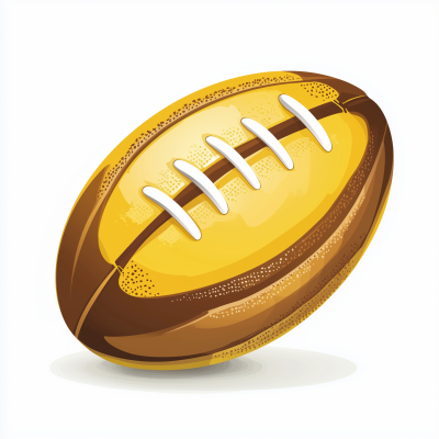 Simple Rugby Ball Illustration