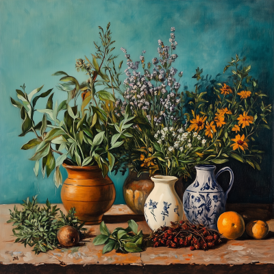 Greek Art of Herbs and Plants