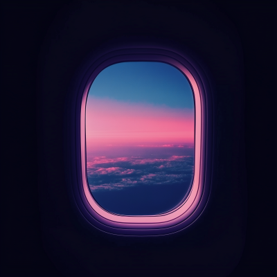 Airplane Window View