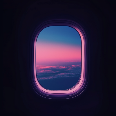 Airplane Window View