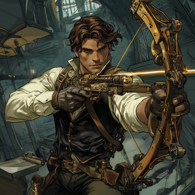 Steampunk Hero with Crossbow